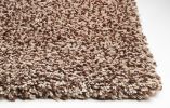 8' X 11' Beige And Brown Abstract Shag Hand Woven Area Rug