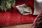 8' X 11' Red Shag Hand Woven Area Rug