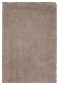 8' X 11' Beige Shag Hand Woven Area Rug
