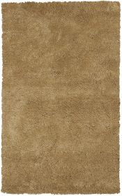 8' X 11' Gold Shag Hand Woven Area Rug