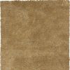 8' X 11' Gold Shag Hand Woven Area Rug
