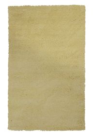 8' X 11' Canary Yellow Shag Hand Woven Area Rug
