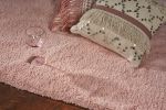 8' X 11' Pink Shag Hand Woven Area Rug