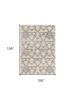 8' X 13' Ivory And Gray Geometric Area Rug