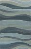 8' X 10' Blue Gray And Ivory Wool Hand Tufted Area Rug