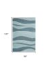 8' X 10' Blue Gray And Ivory Wool Hand Tufted Area Rug