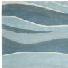 8' X 10' Blue Gray And Ivory Wool Hand Tufted Area Rug