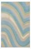 8' X 10' Blue Beige And Green Wool Abstract Hand Tufted Area Rug