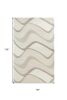 8' X 10' Ivory And Gray Wool Abstract Hand Tufted Area Rug