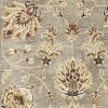 8' X 11' Gray Brown And Ivory New Zealand Lambs Wool Floral Medallion Hand Tufted Area Rug