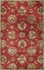 8' X 10' Red Ivory And Brown Wool Floral Hand Tufted Area Rug