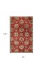 8' X 10' Red Ivory And Brown Wool Floral Hand Tufted Area Rug