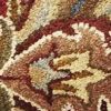 8' X 10' Red Ivory And Brown Wool Floral Hand Tufted Area Rug