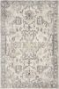 9' X 13' Ivory And Gray Floral Medallion Distressed Area Rug