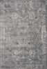 9' X 13' Gray And Light Gray Floral Medallion Area Rug