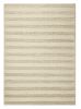 8' X 10' Ivory And White Wool Striped Hand Woven Area Rug