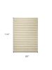 8' X 10' Ivory And White Wool Striped Hand Woven Area Rug
