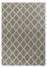8' X 10' Dark Gray And Ivory New Zealand Lambs Wool Diamond Hand Woven Area Rug