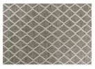 8' X 10' Dark Gray And Ivory New Zealand Lambs Wool Diamond Hand Woven Area Rug