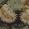 8' X 10' Espresso Beige And Green Wool Botanical Leaves Hand Tufted Area Rug