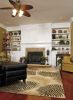 8' X 11' Natural Green And Brown Wool Botanical Leaves Hand Tufted Area Rug