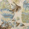 8' X 10' Ivory And Blue Wool Botanical Leaves Hand Tufted Area Rug