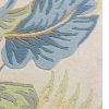 8' X 10' Ivory And Blue Wool Botanical Leaves Hand Tufted Area Rug