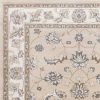 9' X 12' Beige And Ivory Floral Medallion Area Rug