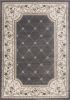 9' X 12' Gray And Ivory Floral Area Rug