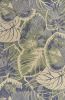 9' X 12' Blue Green And Beige Wool Tropical Botanical Hand Tufted Area Rug