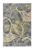 9' X 12' Blue Green And Beige Wool Tropical Botanical Hand Tufted Area Rug