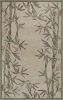 9' X 12' Ivory Green And Brown Wool Botanical Leaves Hand Tufted Area Rug