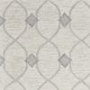 9' X 12' Ivory And Gray Wool Ogee Hand Tufted Area Rug