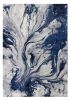 9' X 13' Blue Gray And Ivory Abstract Area Rug