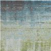 9' X 13' Blue And Green Abstract Area Rug
