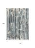9' X 13' Teal Blue And White Abstract Area Rug