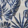 10' X 13' Gray And Blue Botanical Leaves Area Rug