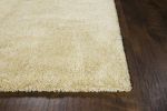 9' X 13' Yellow Shag Hand Woven Area Rug