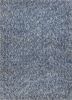 9' X 13' Indigo And Ivory Abstract Shag Hand Woven Area Rug