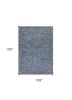 9' X 13' Indigo And Ivory Abstract Shag Hand Woven Area Rug