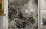 9' X 13' Silver And Black Abstract Area Rug