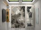 9' X 13' Silver And Black Abstract Area Rug