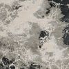 9' X 13' Silver And Black Abstract Area Rug