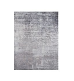 9' X 12' Slate Gray And Dark Gray Abstract Hand Loomed Area Rug