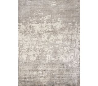 8' X 11' Beige And Ivory Abstract Hand Loomed Area Rug