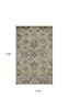 9' X 13' Gray Ivory And Brown Wool Floral Hand Tufted Area Rug