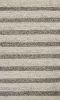 9' X 13' Brown Gray And Ivory Wool Striped Hand Woven Area Rug
