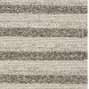9' X 13' Brown Gray And Ivory Wool Striped Hand Woven Area Rug