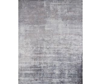 9' X 13' Slate Gray And Dark Gray Abstract Hand Loomed Area Rug
