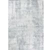 9' X 13' Dark Gray And Light Gray Abstract Hand Loomed Area Rug